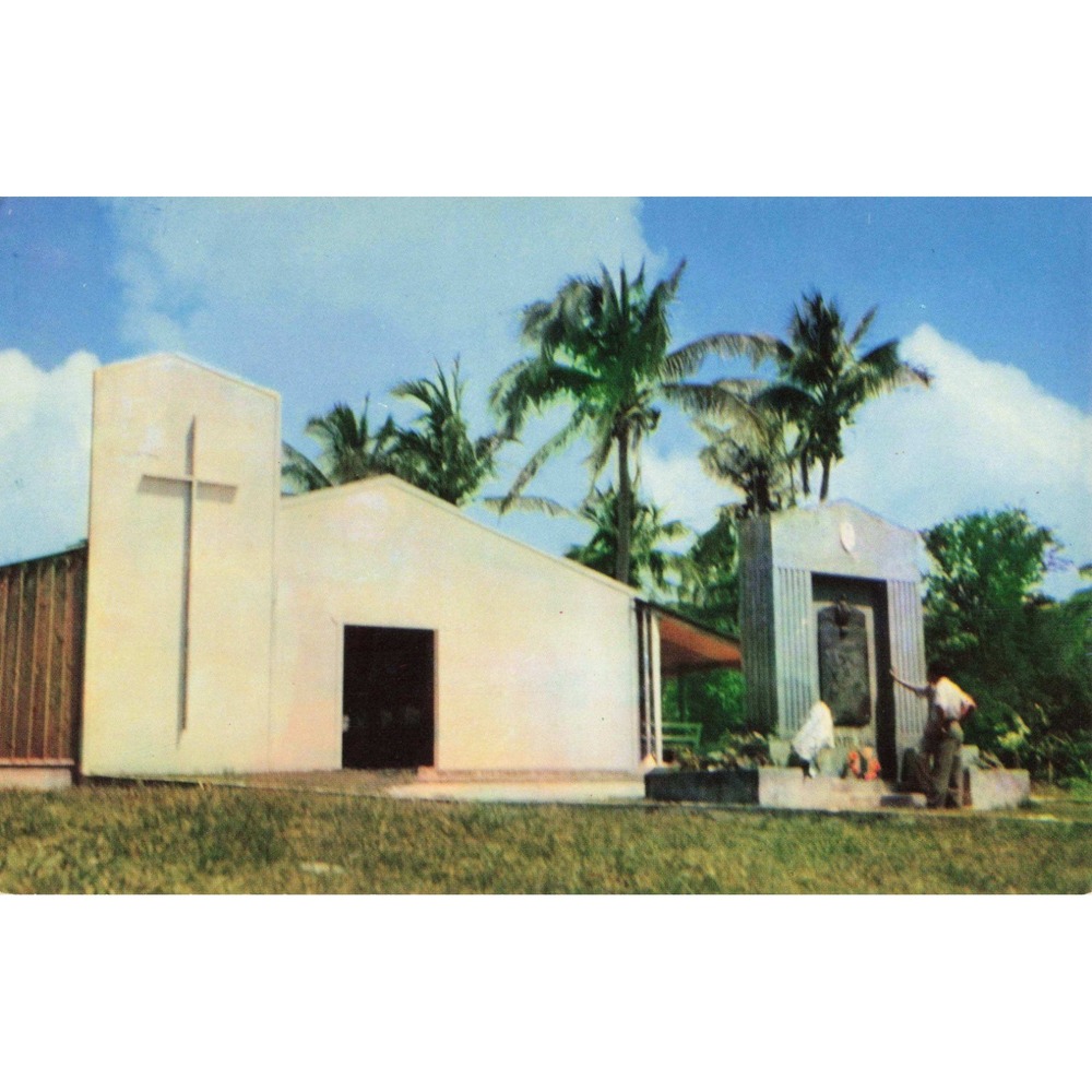 Vintage San Dimas Church Merizo Guam Postcard Ben Cespedes Mike Roberts C6198